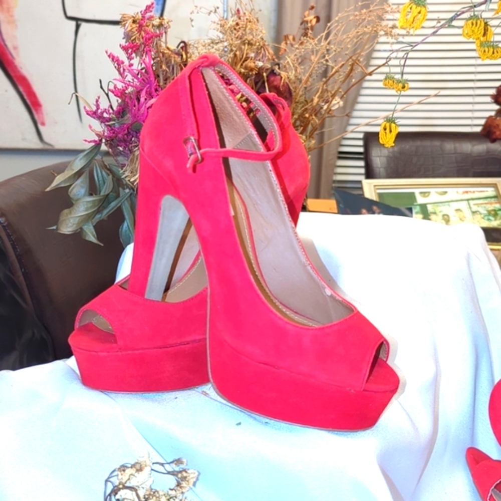 Steve Madden Red Platform Stiletto Heel - image 4